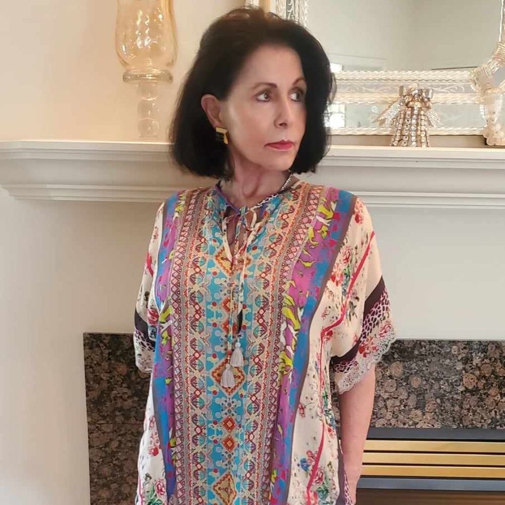 Johnny Was multi colored tunic
